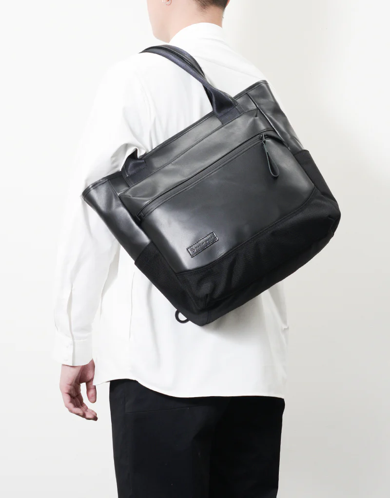 Slick leather ver. トートバッグ No.02483-l - Image 7